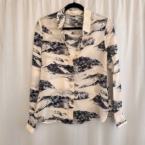 Reformation Sheer Toile Button-Up Shirt